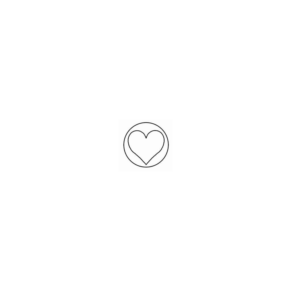 Herbin Wooden Handle Round Seal Heart