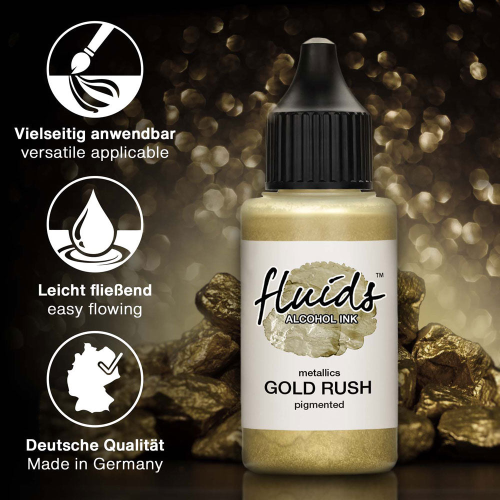 Octopus Fluids Alcohol Ink Gold Rush Metallic 30ml