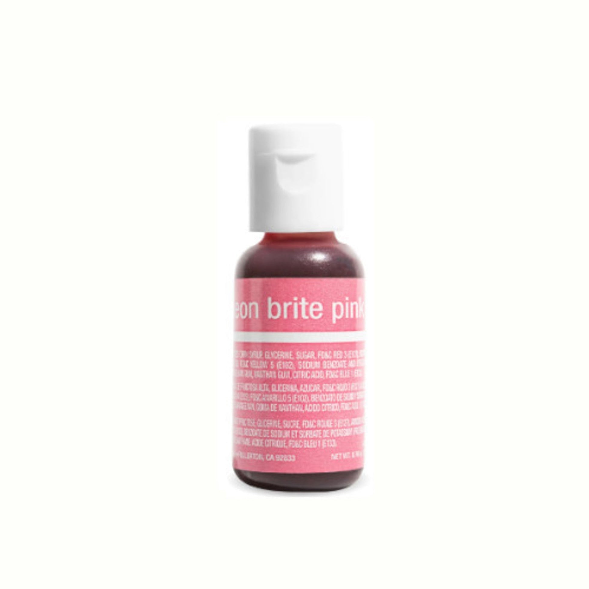 Chefmaster Liqua Gel Neon Brite Pink .70oz Bottle - Cafe Supply