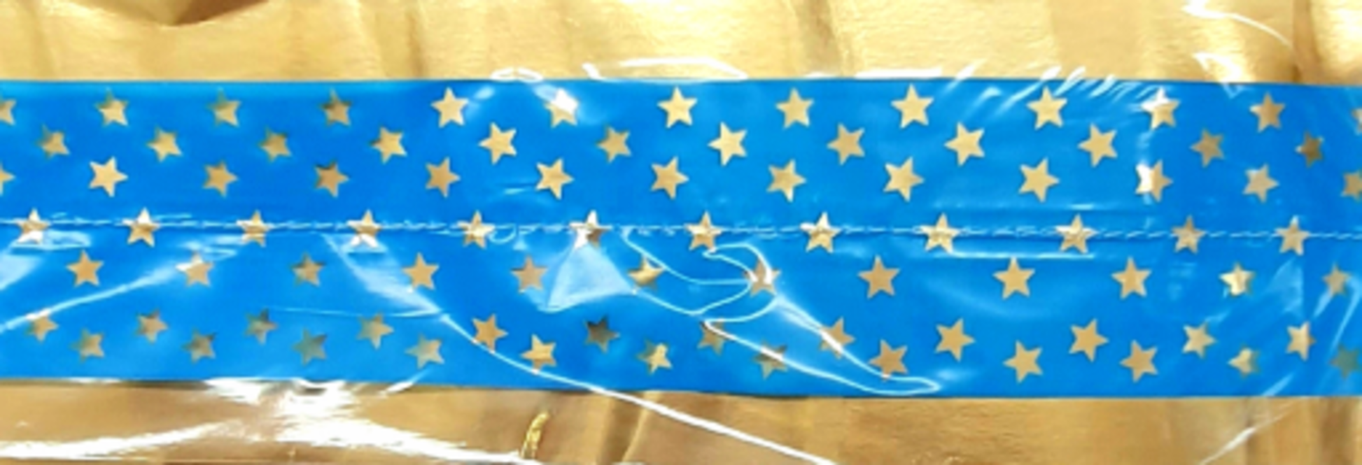 Cake Band Star Blue/Gold 63mm (7m) - Cafe Supply