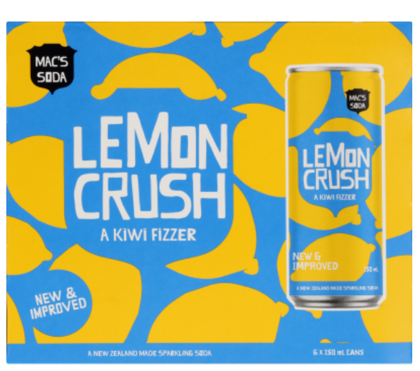 Mac's Lemon Crush 6 x 250ml