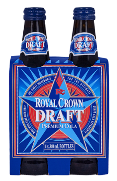 Royal Crown Draft Premium Cola 4 x 340ml