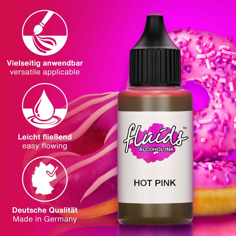 Octopus Fluids Alcohol Ink Hot Pink 30ml