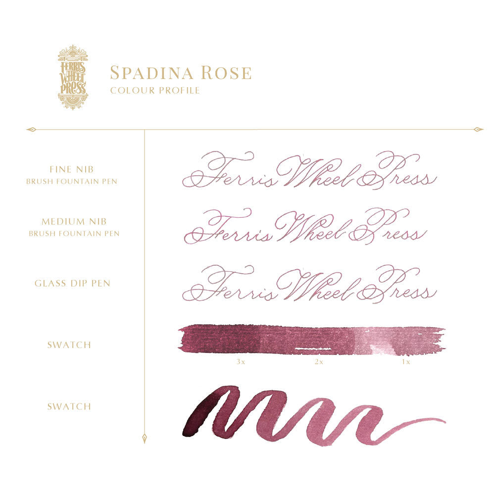 Ferris Wheel Press Fountain Pen Ink Spadina Rose 38ml