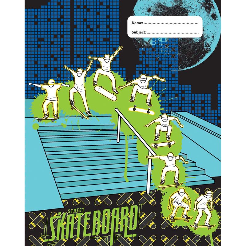 Spencil Skate Paint Book Cover 1B5 Pack 3 Assorted - Cafe Supply