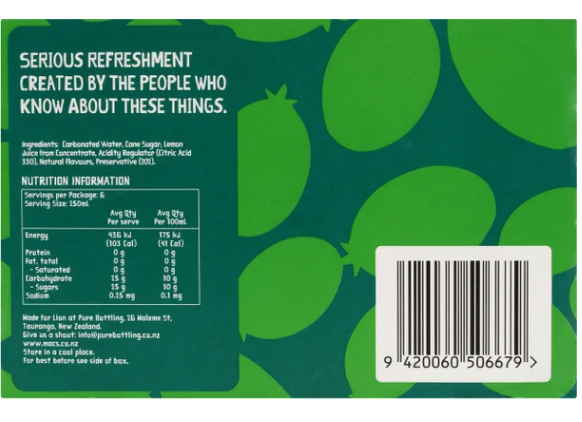 Mac's Feijoa Pear & Elderflower 6 x 250ml