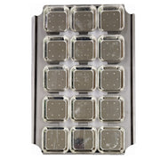 Palletized Pie Tins, (15) Square 108x27mm, Tray size 600x405mm - Cafe Supply