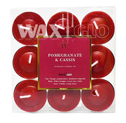 'W' SCENTED RANGE 4 HOUR TEALIGHT (9pk) - POMEGRANATE CASSIS - Cafe Supply