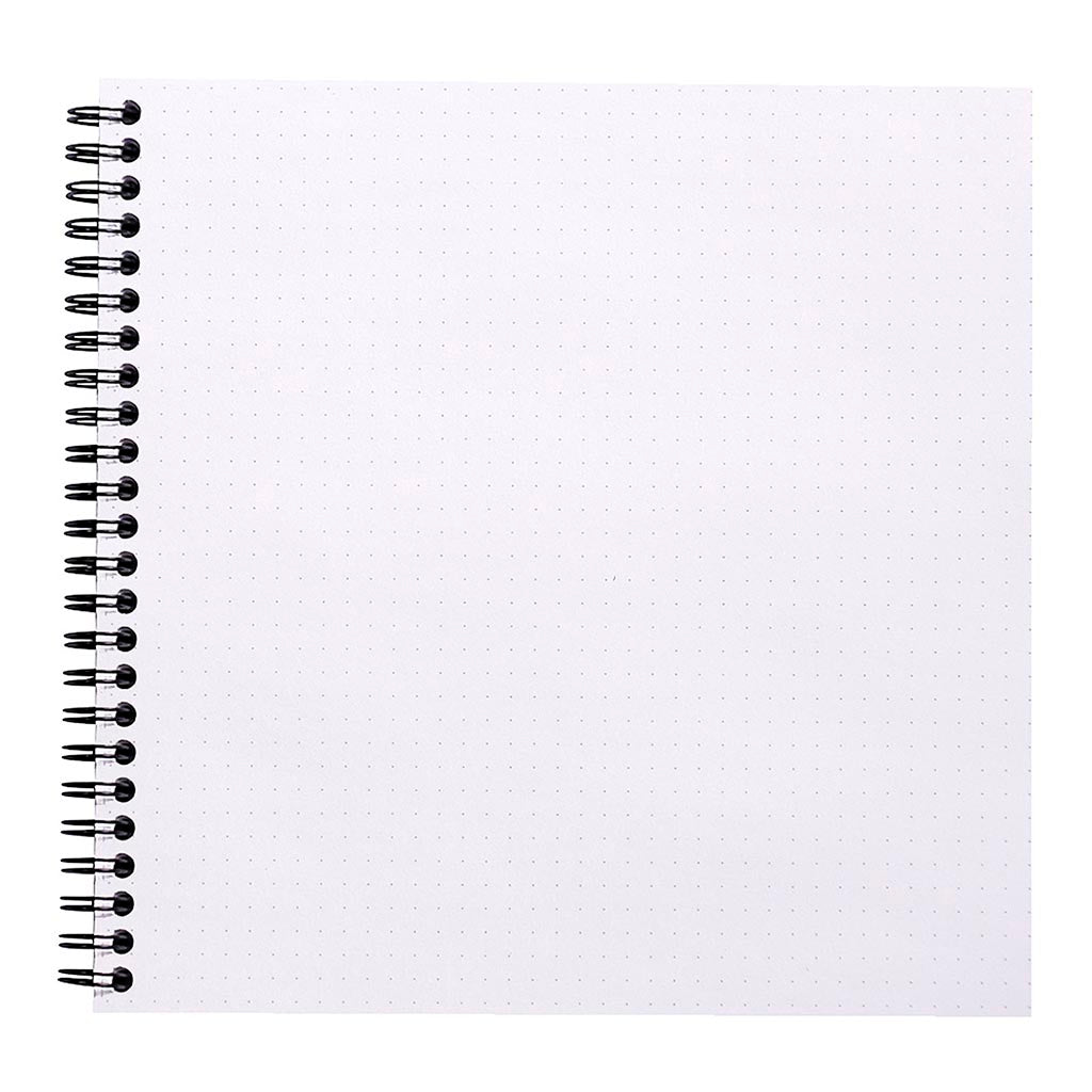 Rhodia Reverse Book Spiral 210x210mm Dotted Black