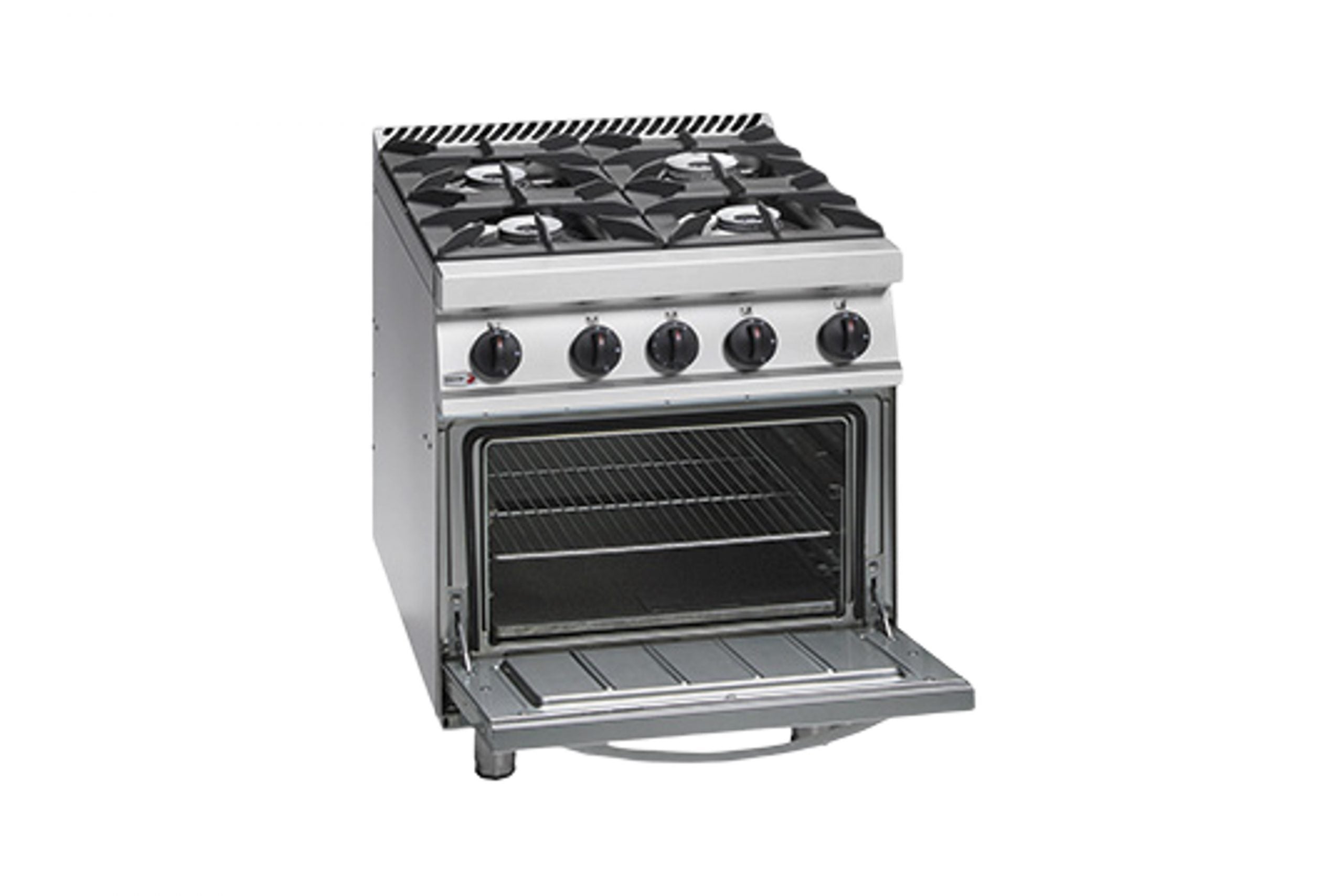 Fagor 700 series natural gas 4 burner gas range with gas oven CG7-41H - Cafe Supply