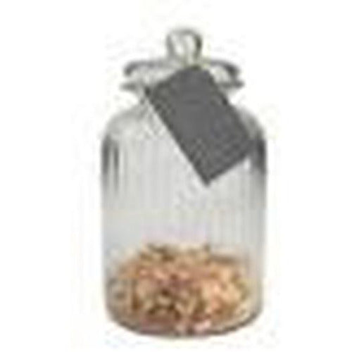 T&G Extra Large Glass Jar Ribbed 315Mm - Cafe Supply
