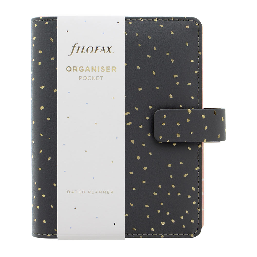 Filofax Organiser Confetti Pocket Charcoal - Cafe Supply