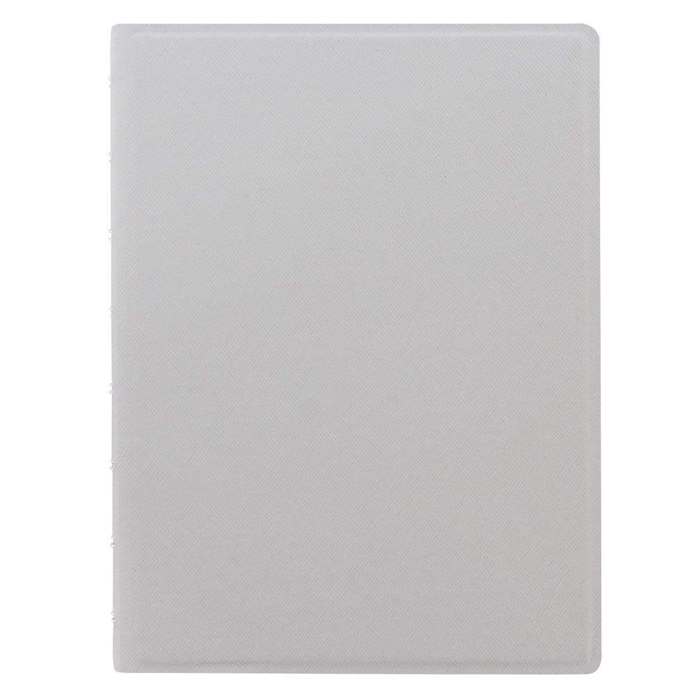 Filofax Notebook A5 Saffiano Grey Yellow Lined - Cafe Supply