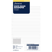 Filofax Personal White Lined Notepaper Refill Value Pack 100 Sheets - Cafe Supply