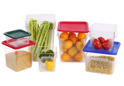 Square Food Storage Container with air tight cooler-coded lids