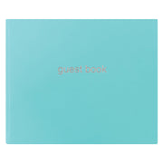 Letts Guest Book Dazzle Turquoise 127 Page 216x265mm - Cafe Supply