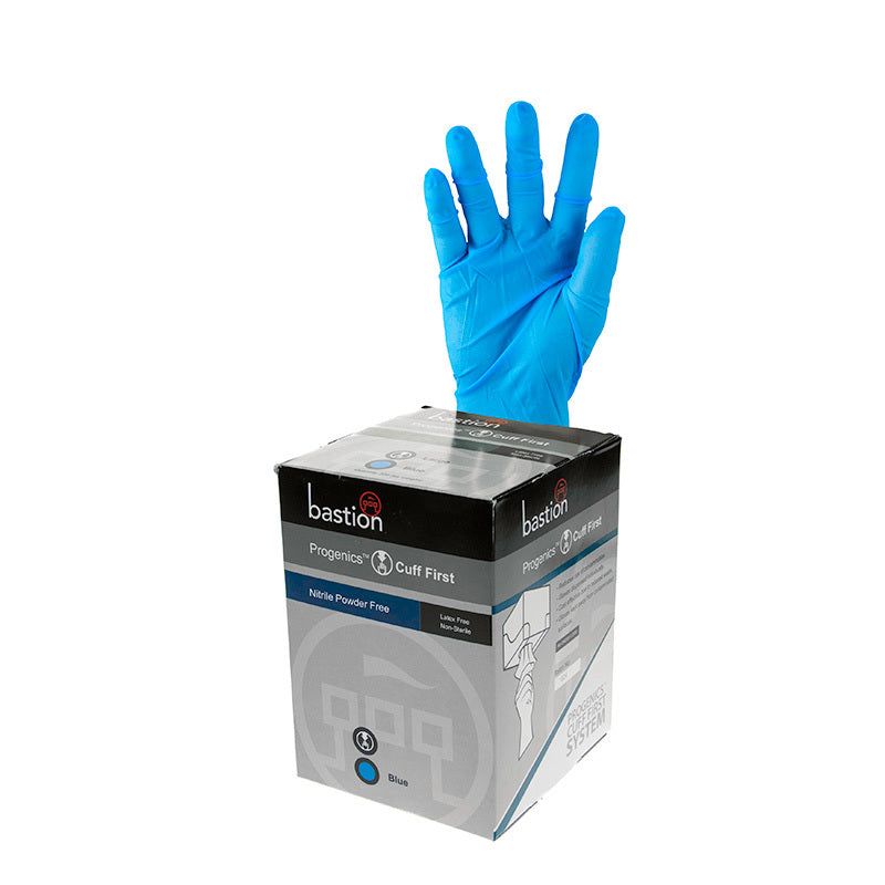Bastion Progenics Nitrile Blue Medium Gloves