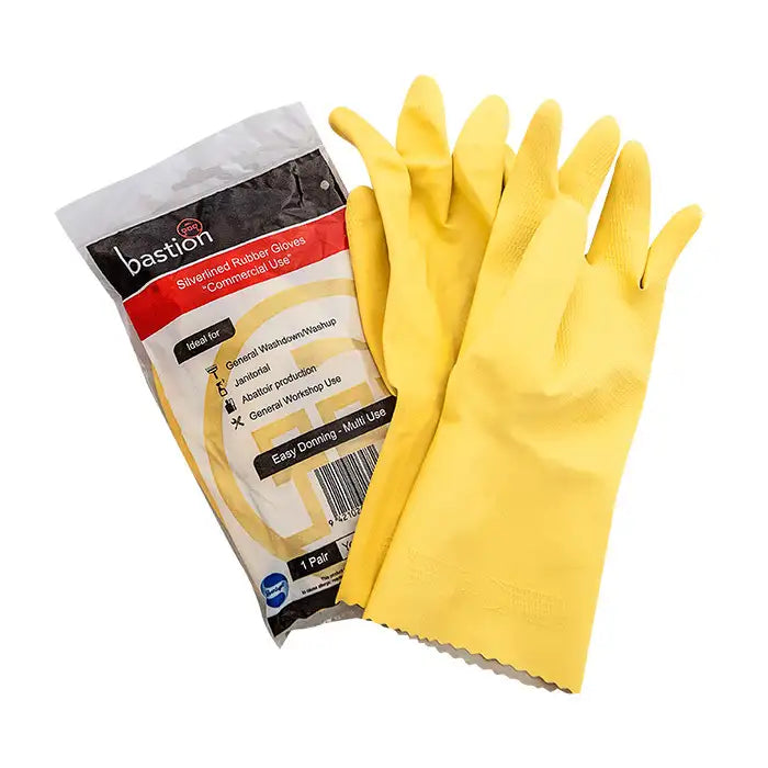 Bastion Silverlined Yellow Large Gloves
