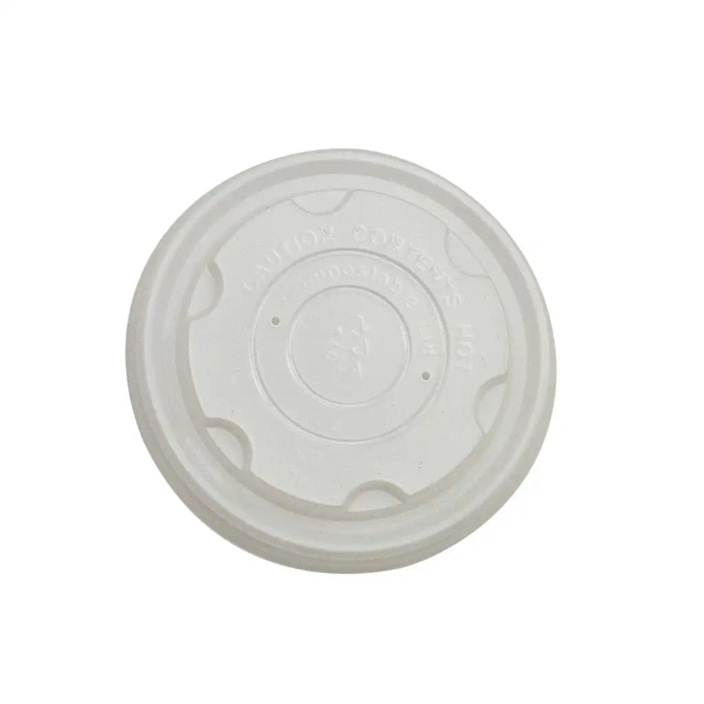 Green Choice CPLA lids 8oz soup bowls WHITE