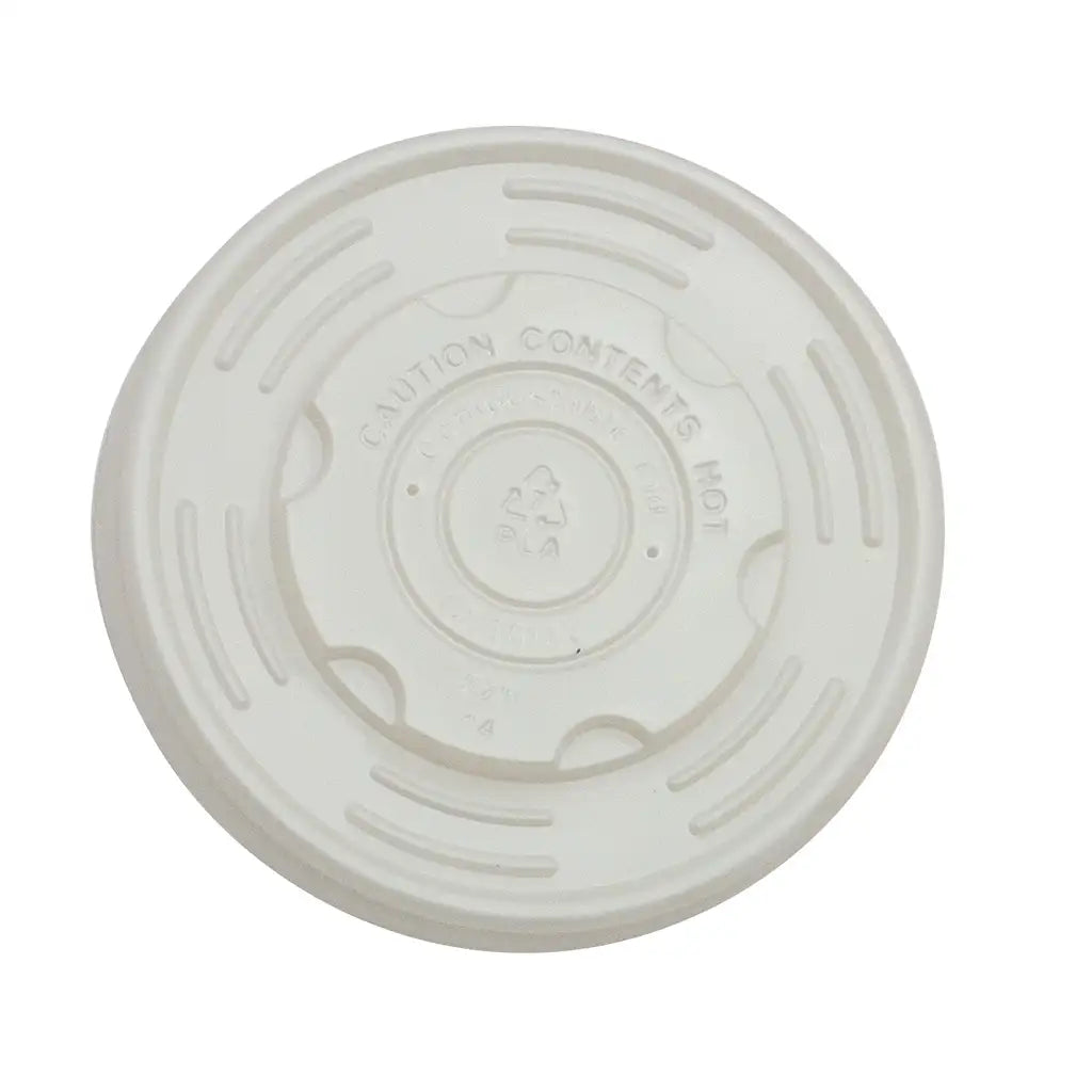 Green Choice CPLA lids 12/16oz soup bowls WHITE