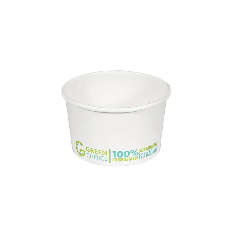 Green Choice Dessert Tub WHITE PLA - 8oz