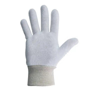 Bastion Polycotton Interlock Gloves Knitted Cuff Large, White