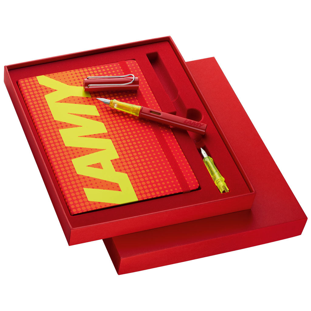 Lamy Al-Star FP Glossy Red Notebook Set - Cafe Supply