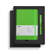 Lamy Notebook Fountain Pen Gift Set A5 Soft Cover Green - Cafe Supply