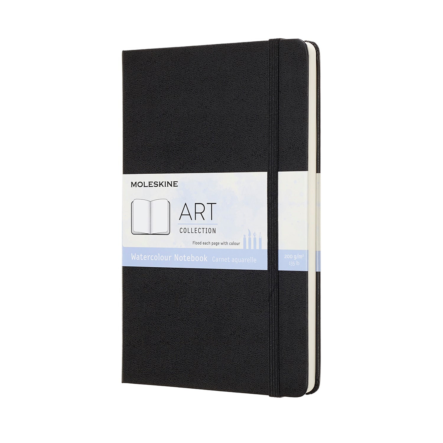 Moleskine Art Watercolour Portrait Large Black - Cafe Supply