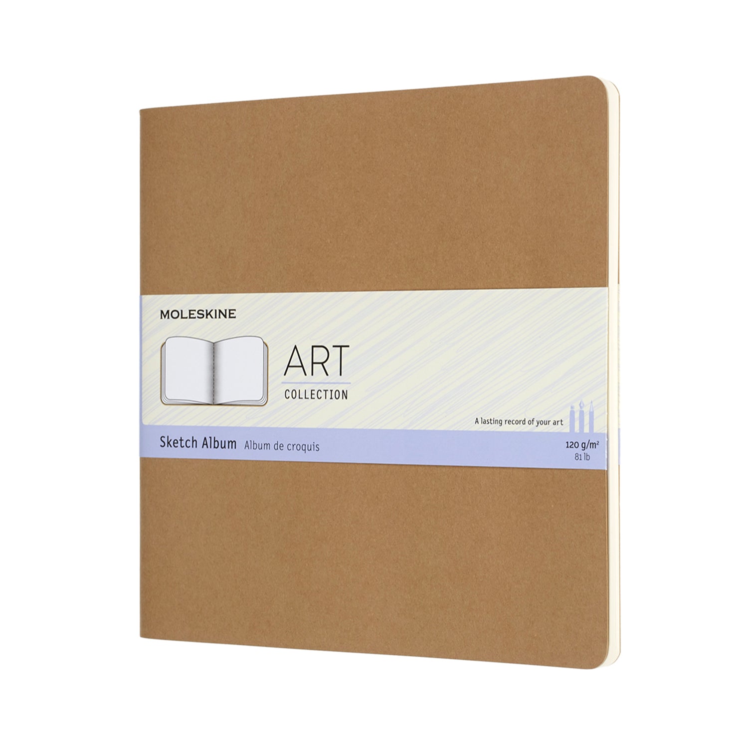 Moleskine Art Cahier Sketch Album Squared Kraft Brown - Cafe Supply