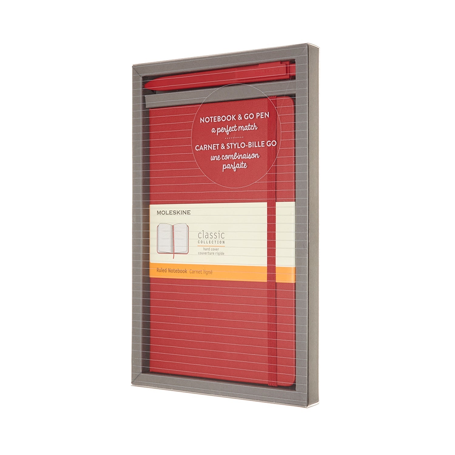 Moleskine Bundle Edition  Notebook Large +Go Pen Scarlet Red - Cafe Supply