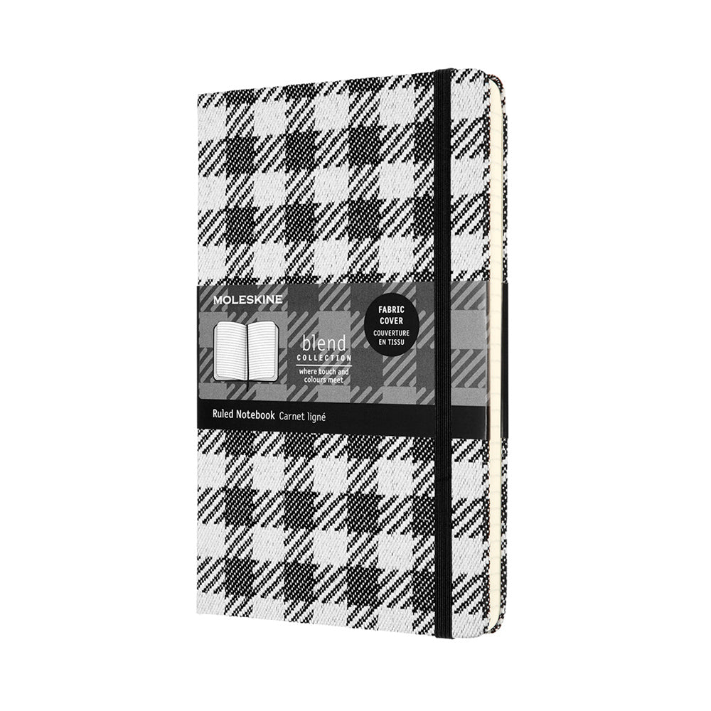 Moleskine Limited Collection Notebook Blend Large Ruled Check Pattern - Cafe Supply