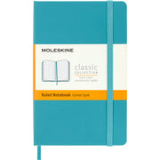 Moleskine Notebook Pocket Ruled Reef Blue Hard - Cafe Supply