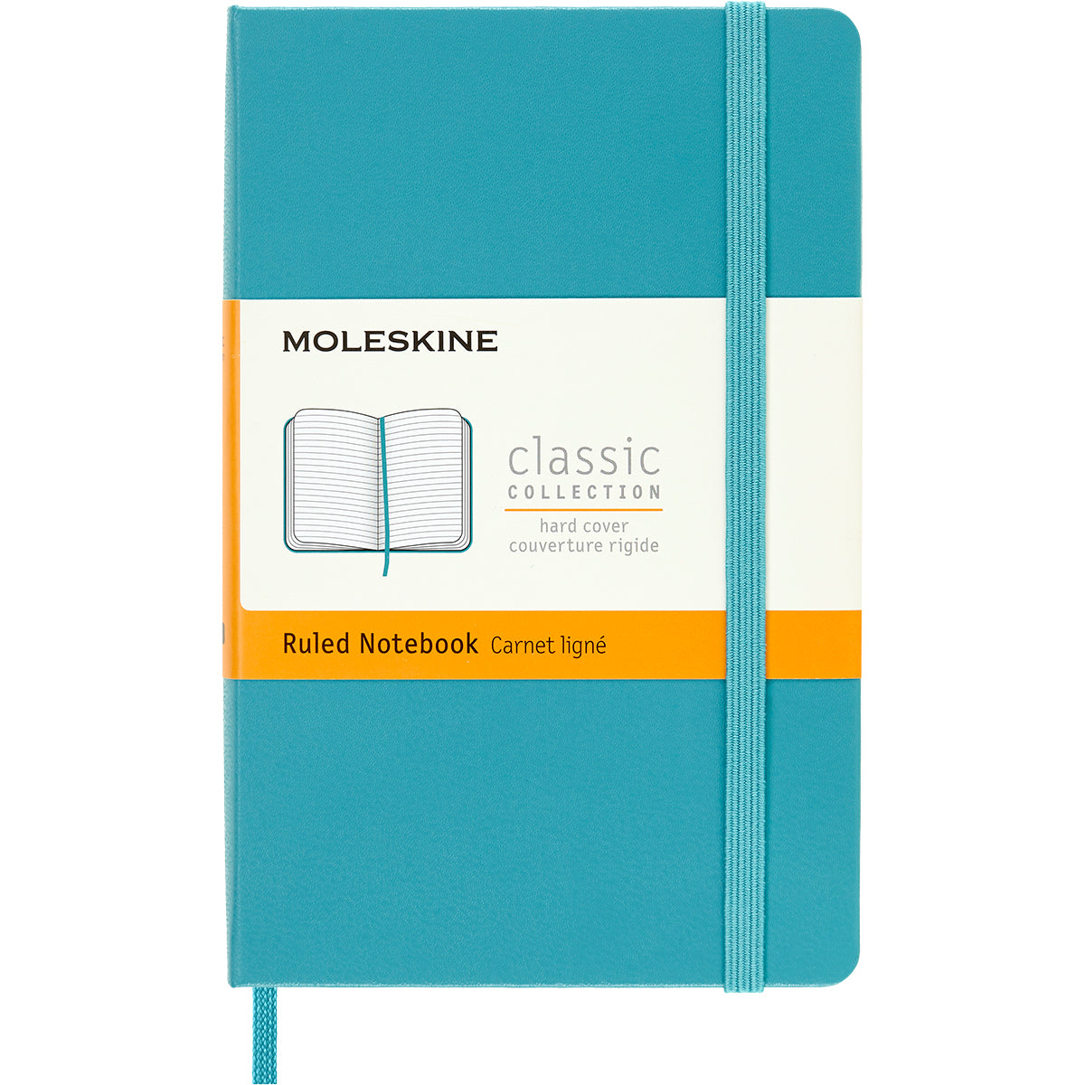 Moleskine Notebook Pocket Ruled Reef Blue Hard - Cafe Supply