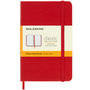 Moleskine Notebook Pocket Scarlet Red Hard Cover Ruled - Cafe Supply