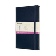 Moleskine Notebook Sapphire Large Ruled + Plain Hard Cover - Cafe Supply