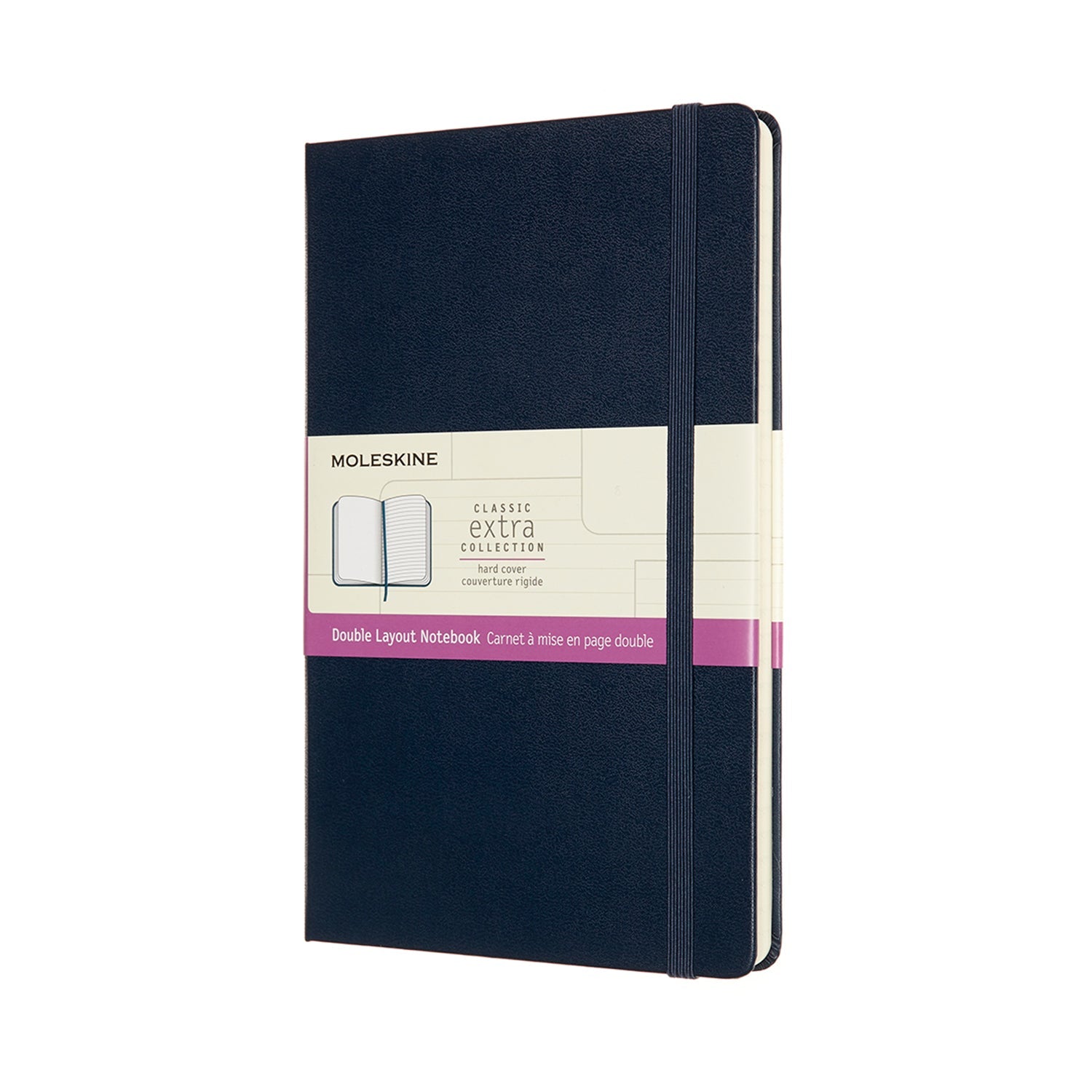 Moleskine Notebook Sapphire Large Ruled + Plain Hard Cover - Cafe Supply