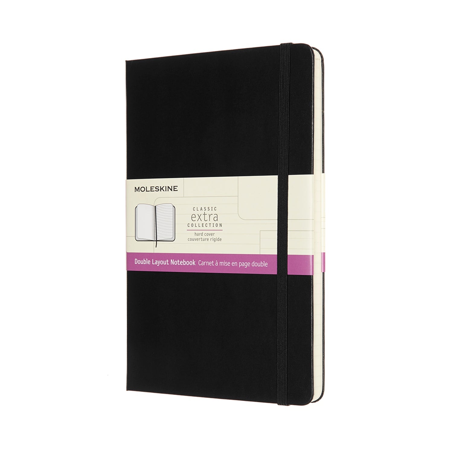 Moleskine Notebook Black Large Ruled + Plain Hard Cover - Cafe Supply