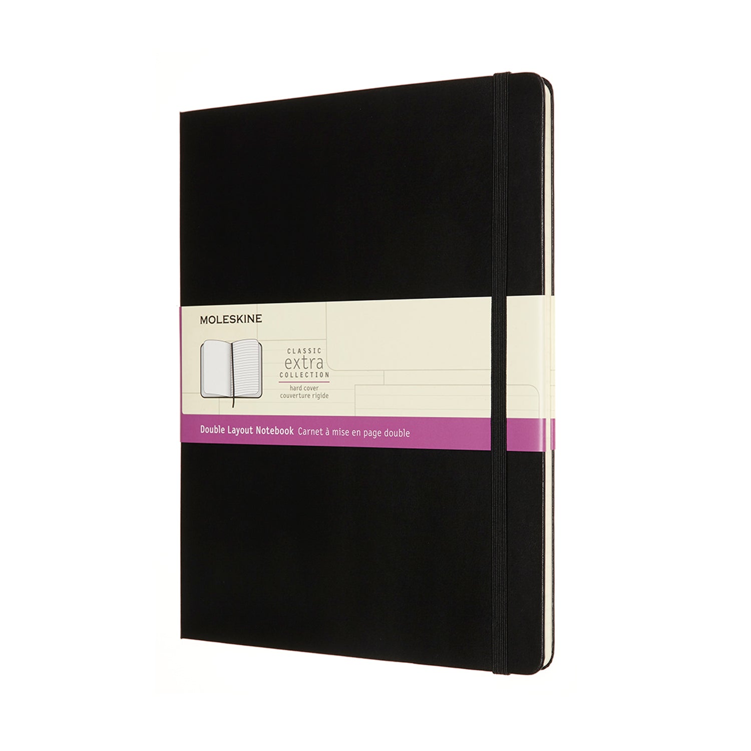 Moleskine Notebook Black XL Ruled + Plain Hard Cover - Cafe Supply