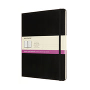 Moleskine Notebook Black XL Ruled + Plain Hard Cover - Cafe Supply