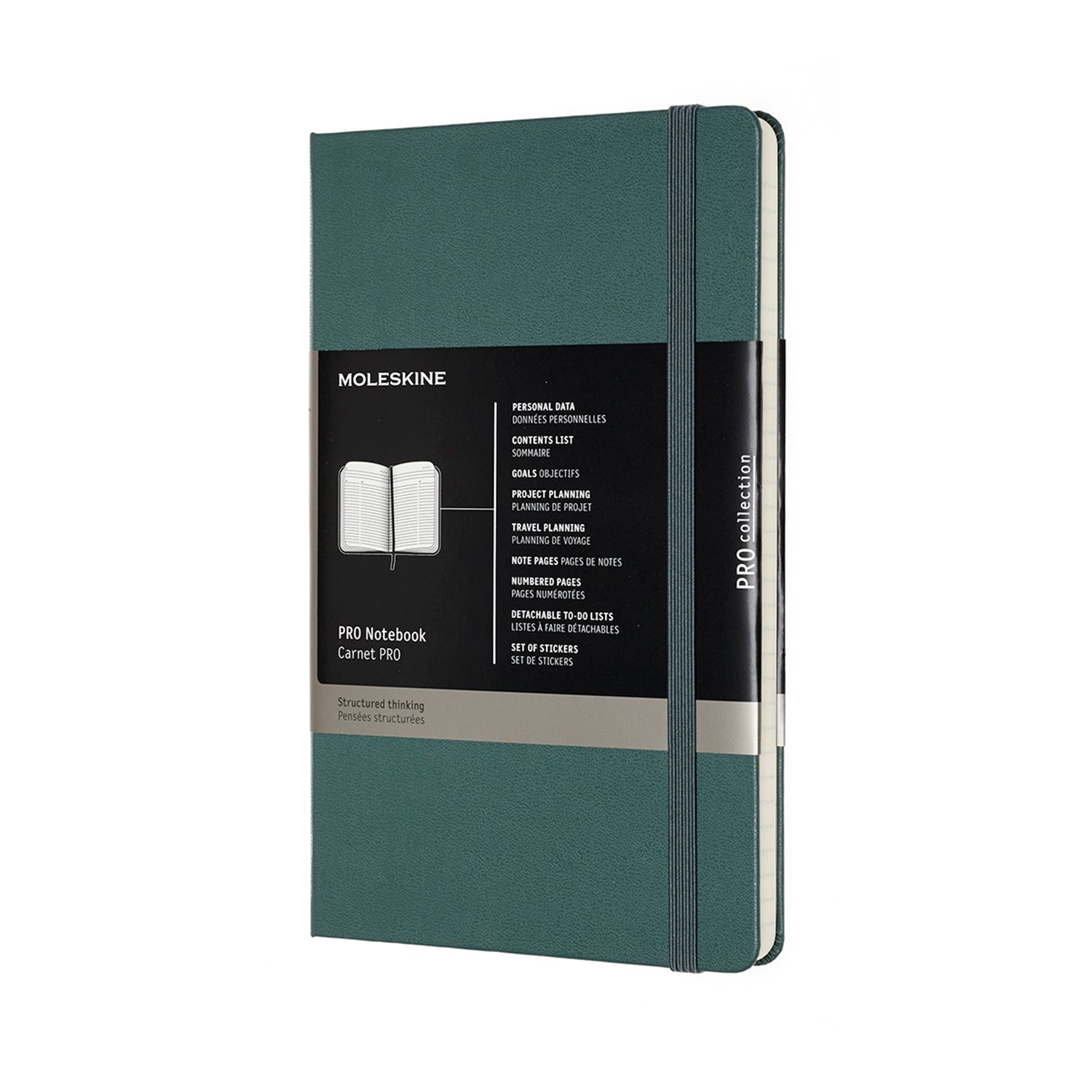 Moleskine Pro Notebook Large Forest Green Hard Cover - Cafe Supply