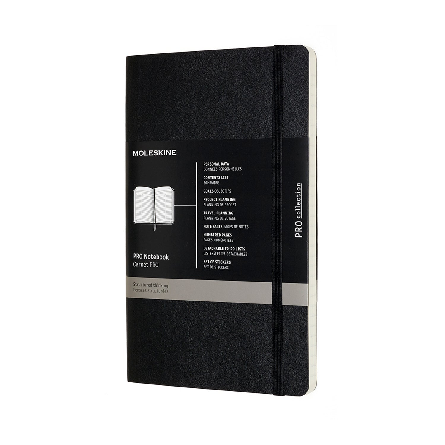 Moleskine Pro Notebook Large Black Soft Cover - Cafe Supply