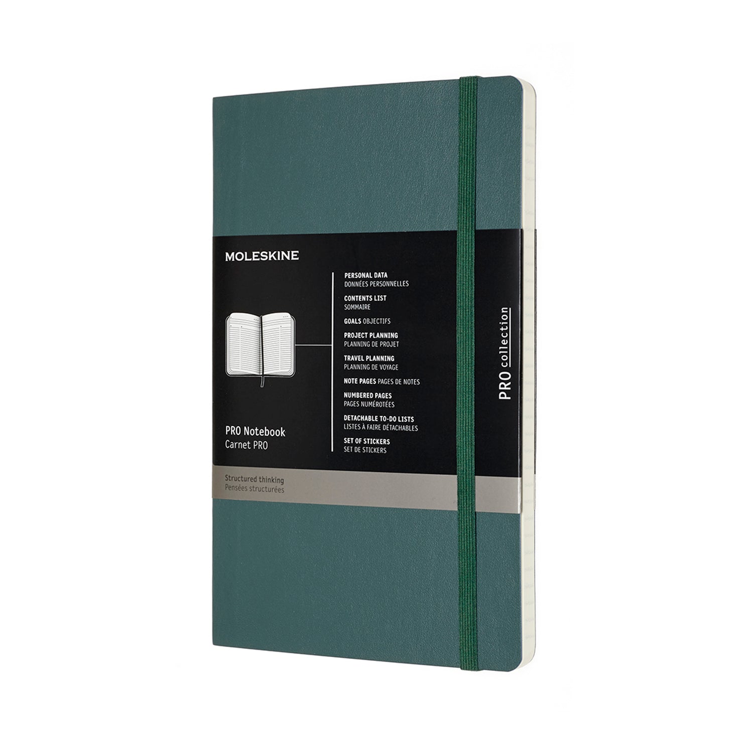 Moleskine Pro Notebook Large Forest Green Soft Cover - Cafe Supply