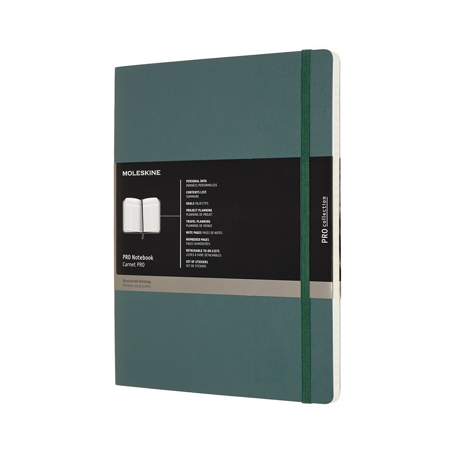 Moleskine Pro Notebook XL Forest Green Soft Cover - Cafe Supply