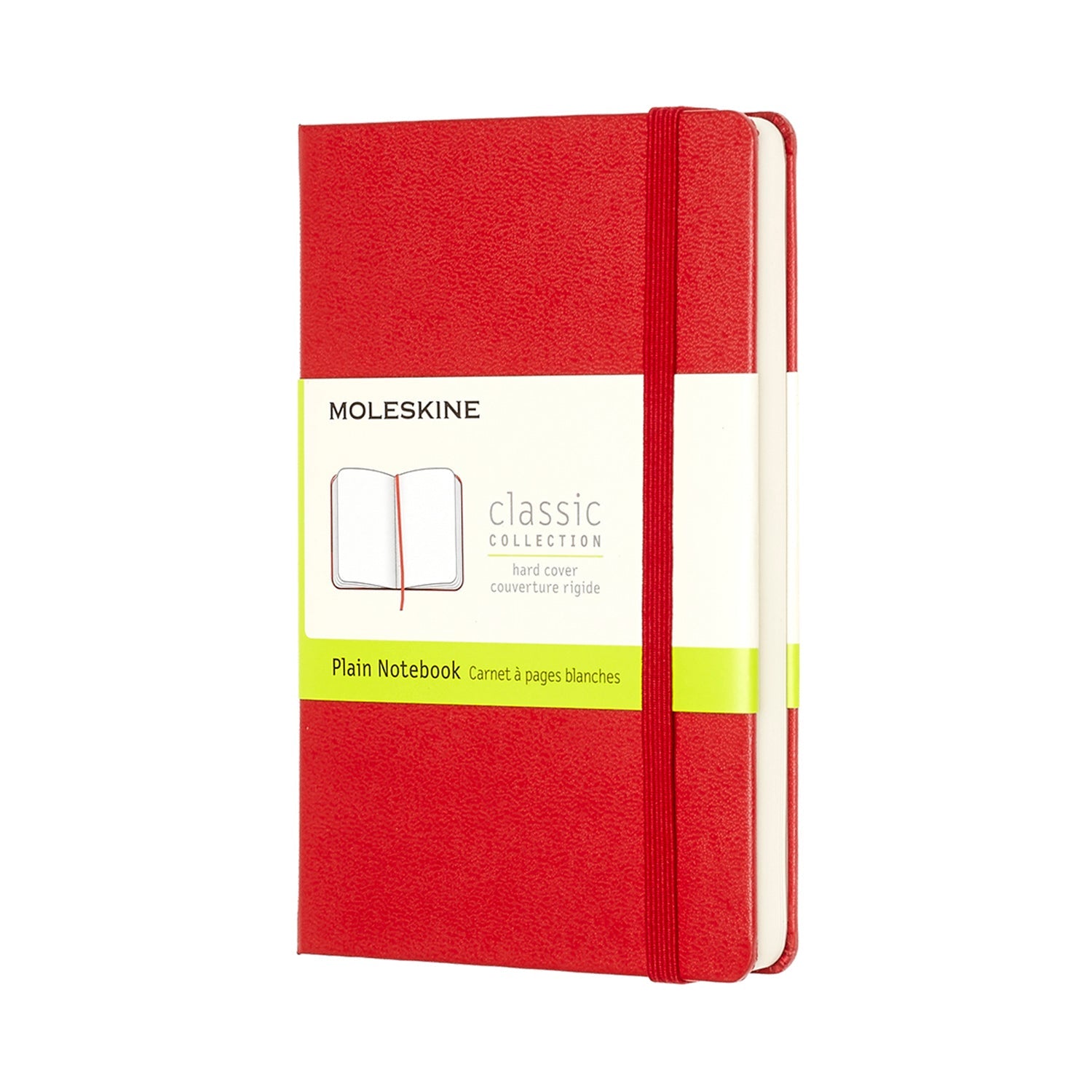 Moleskine Notebook Pocket Scarlet Red Hard Cover Plain - Cafe Supply