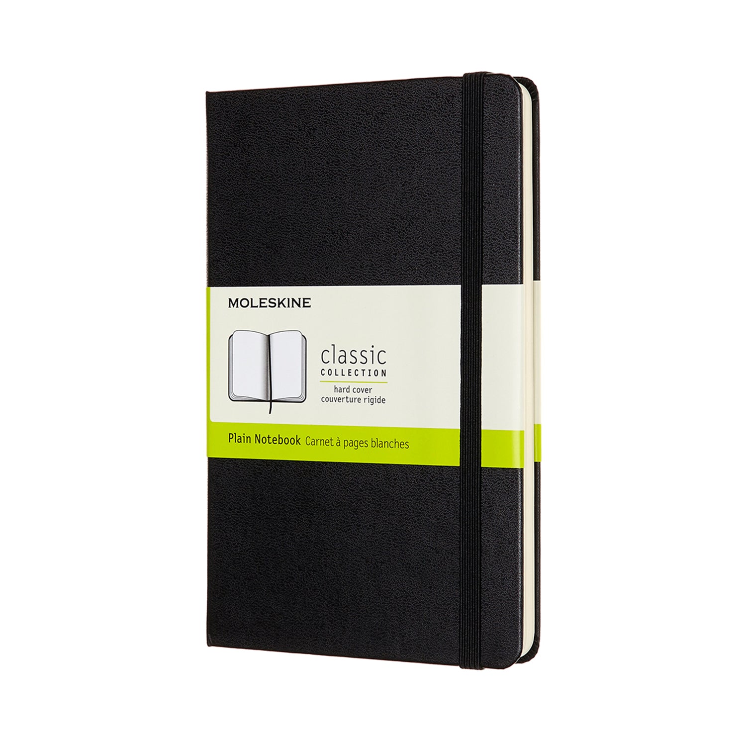 Moleskine Notebook Medium Black Hard Cover Plain - Cafe Supply