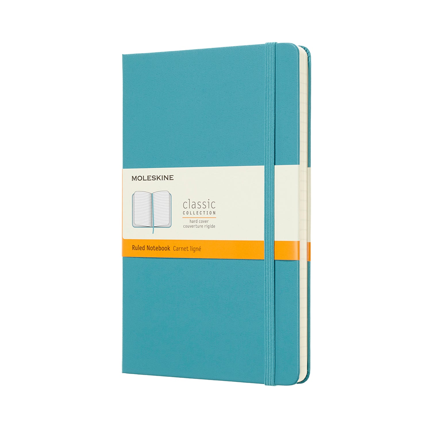 Moleskine Notebook Large Ruled Reef Blue Hard - Cafe Supply