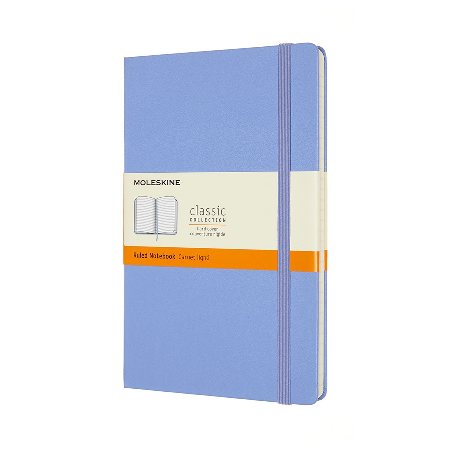 Moleskine Notebook Large Ruled Hydrangea Blue Hard - Cafe Supply