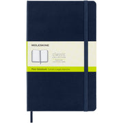 Moleskine Notebook Large Sapphire Blue Hard Cover Plain - Cafe Supply