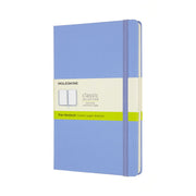 Moleskine Notebook Large Plain Hydrangea Blue Hard - Cafe Supply